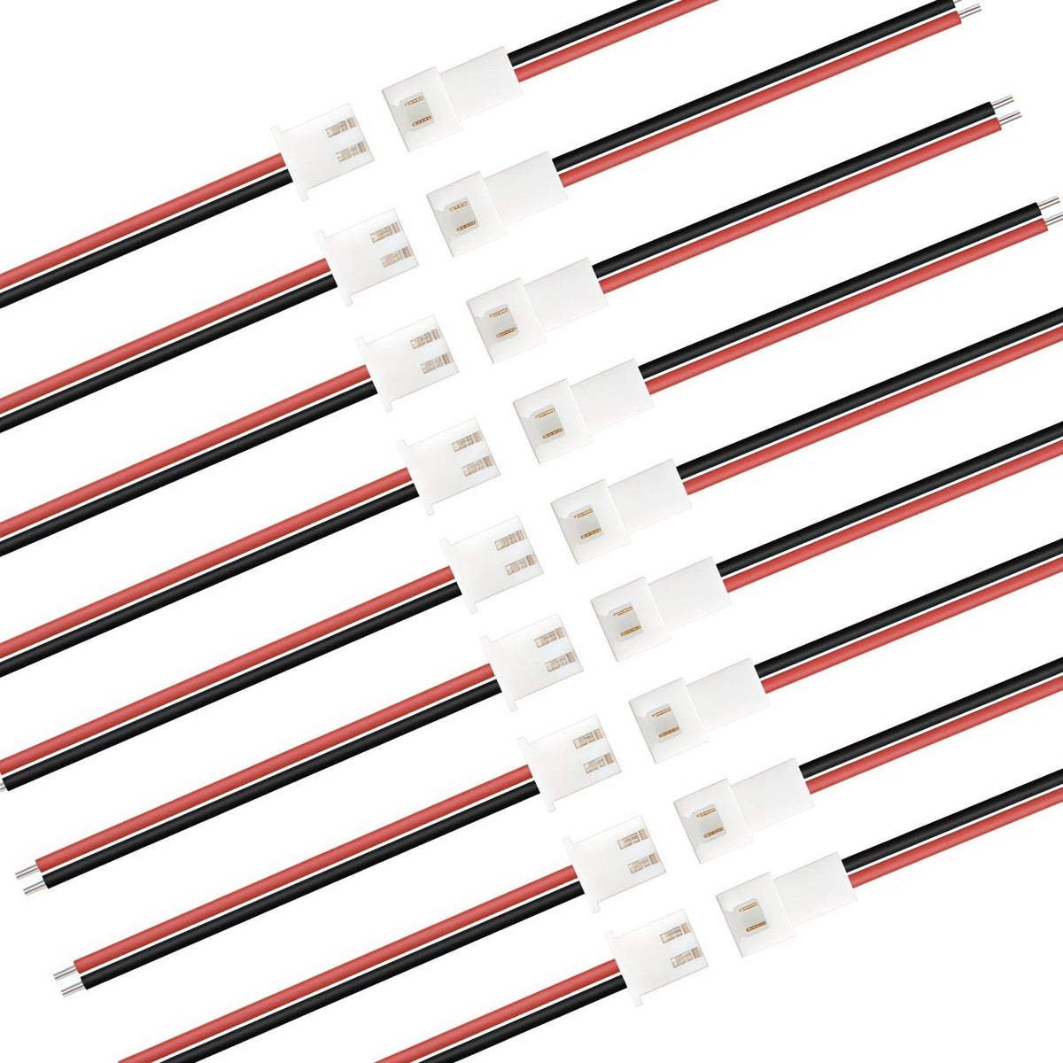 30 Pieces Mini Micro JST-XH 2.54mm Pitch 2 Pin Connectors