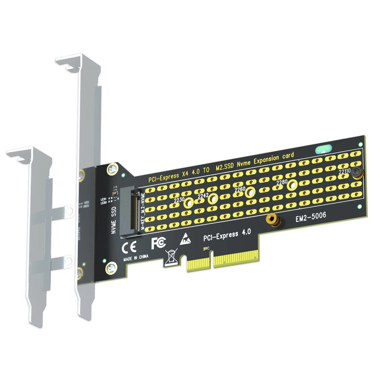M.2 NVMe to PCIe 4.0 X4 Adapter for SSD (22110)