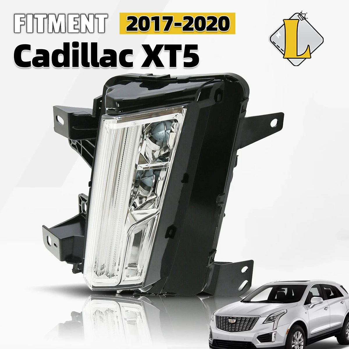 LED DRL Cornering Lamp Fog Light for Cadillac XT5 (2017–2020) LH