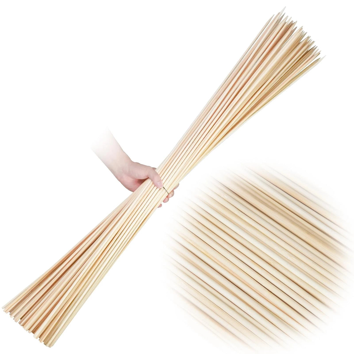 100PCS 36 Inch Bamboo Skewers for Marshmallows, S'Mores, Fire