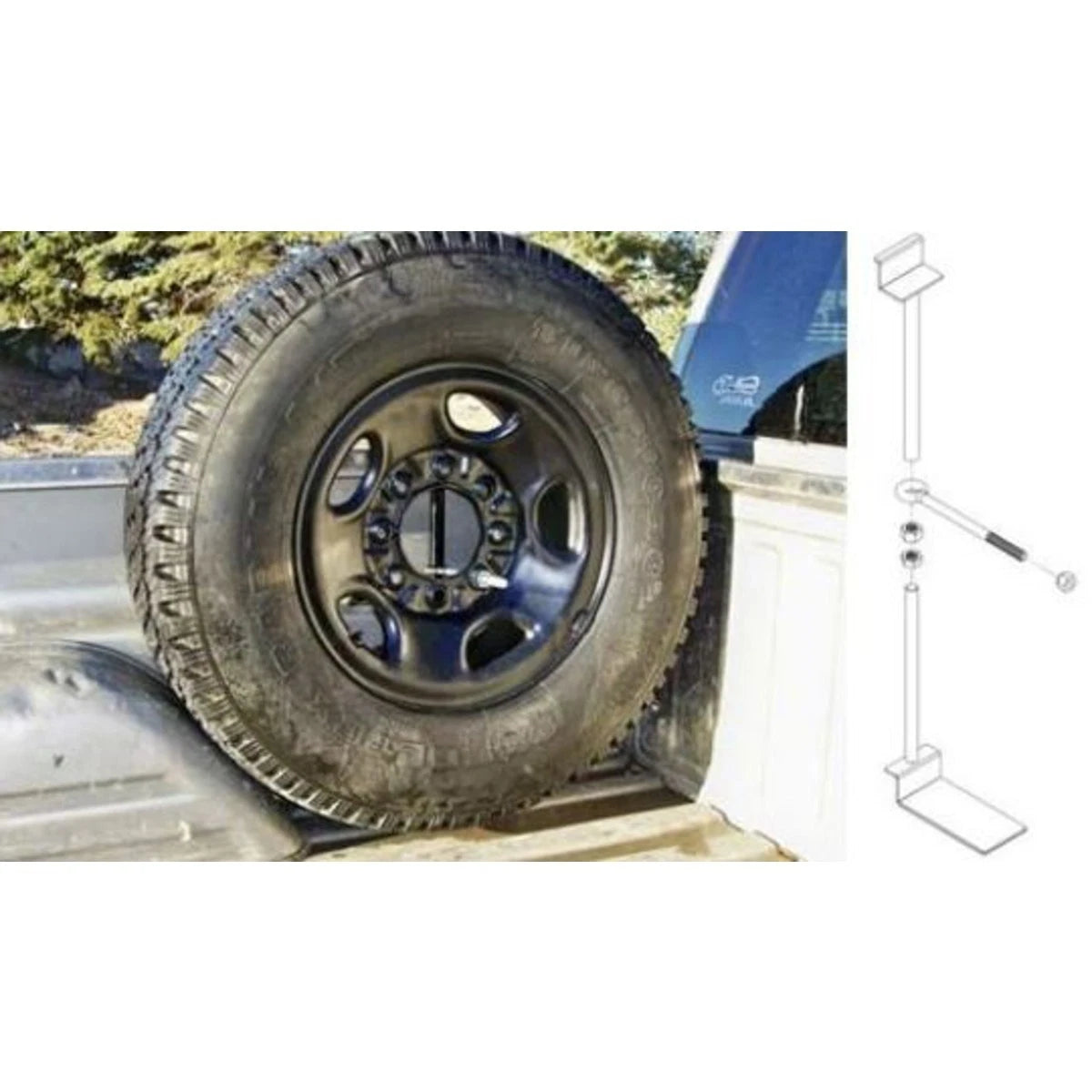 Spare Tire Carrier for Ford F-250 Super Duty, Chevy (2017–2019) 9901330