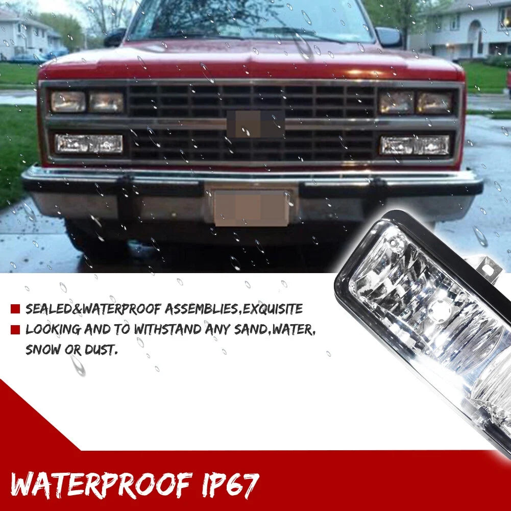Clear Turn Signal Lights Set for Chevy GMC Van Jimmy Pickup Truck