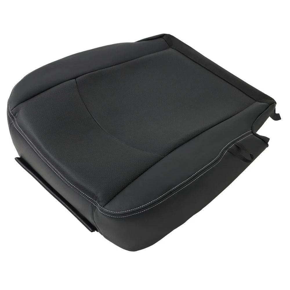 Passenger Bottom Black Leather Seat Cover for Dodge Ram 1500 Laramie (2013–2018)