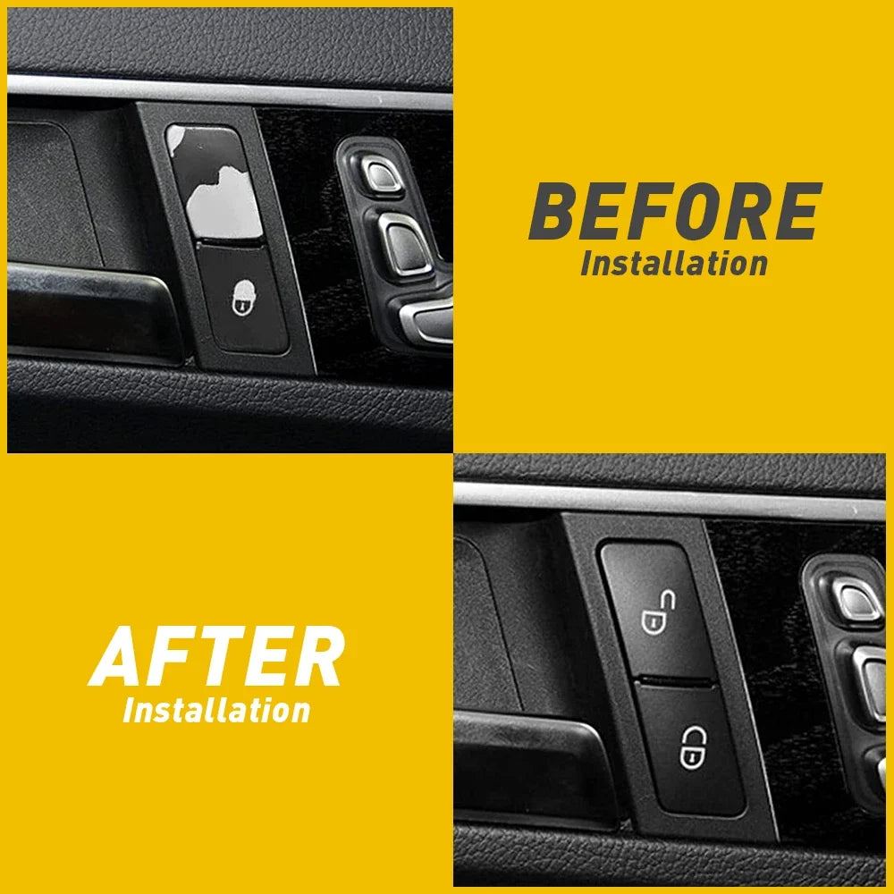 Door Lock Unlock Switch Button Trim Cover for Mercedes Benz Class W204 W212 (2007–2016)