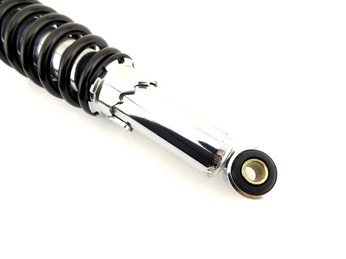 350mm JBS Black/Chrome Rear Shock Absorbers for Kawasaki KE125 (1982-1987)