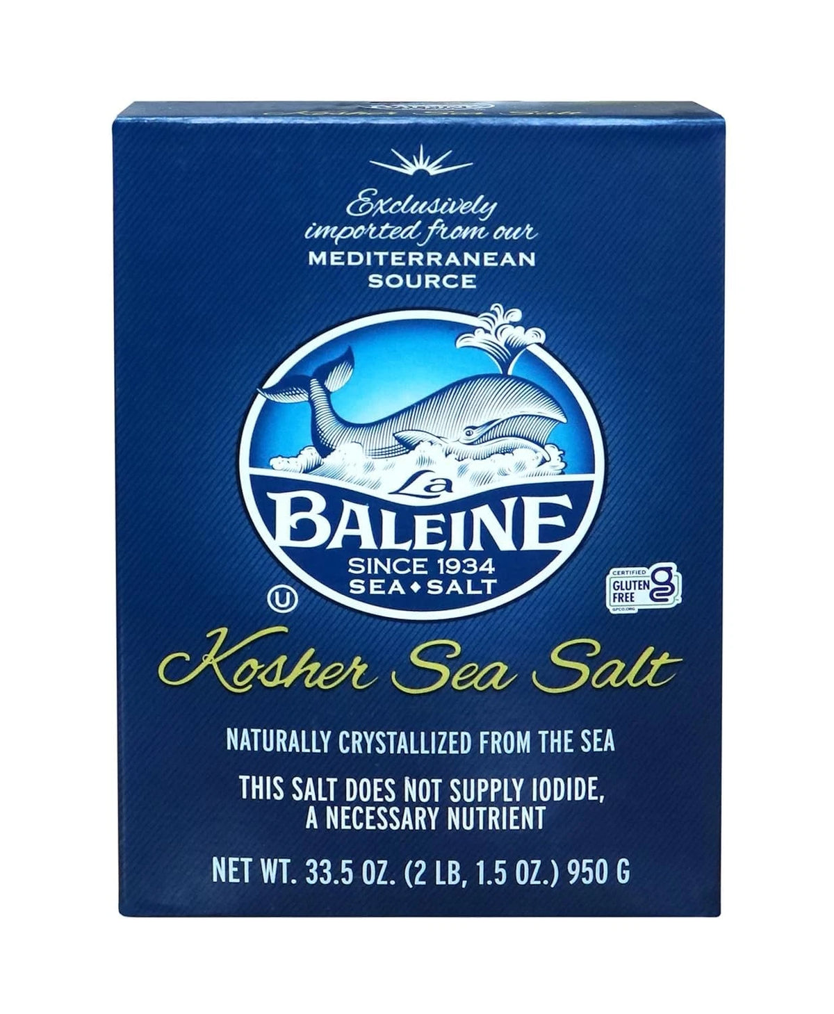 La Baleine Kosher Sea Salt 33.5oz