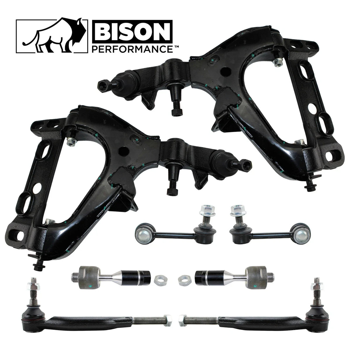8pc Front Control Arms Tie Rod Sway Bar Links Kit for Chevy GMC