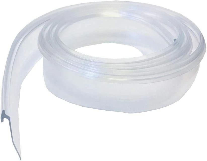 Angled Clear Vinyl Shower Door Drip Sweep - 36-In Long