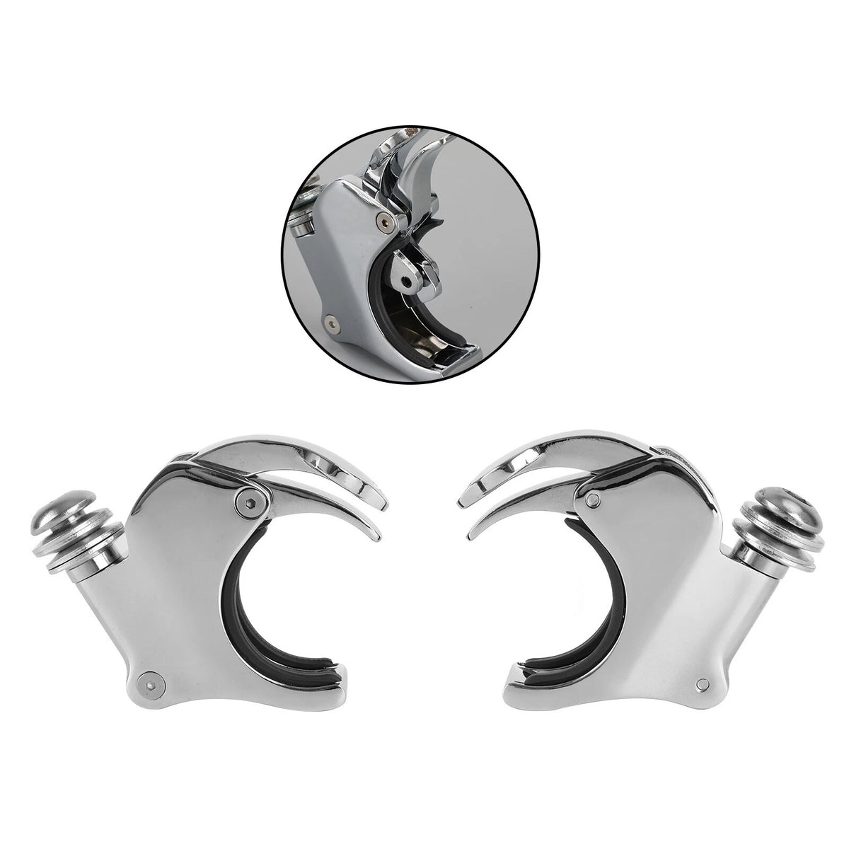 Windshield Fork Clamp Bracket Holder for Dyna Sportster Wide Glide (2006–Present) WIN-097-CHR