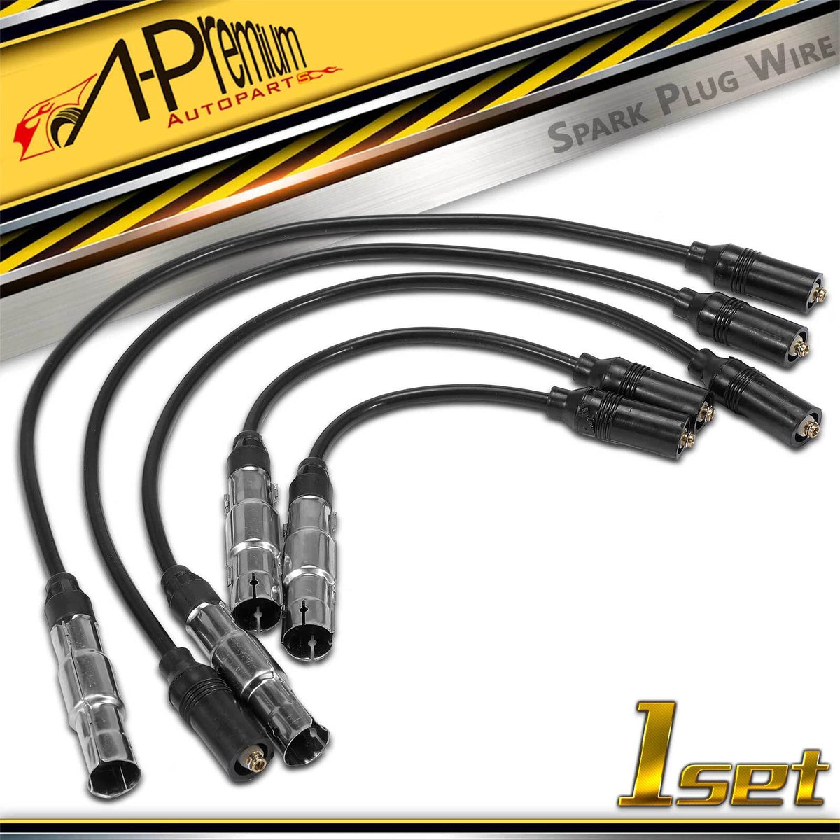 Set of 5 Spark Plug Wire Sets for VW Jetta Cabrio (1999–2002) N10316402 N10316403 N10316404 671-4128