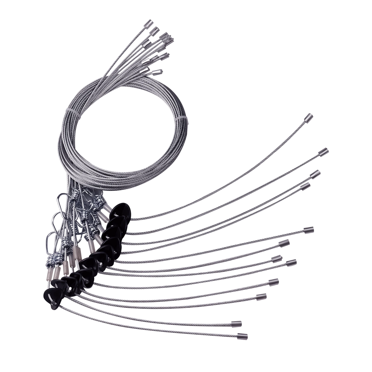12Pcs 60" Trap Cable with Anti Deer Blocks for Beaver Coyote Capture