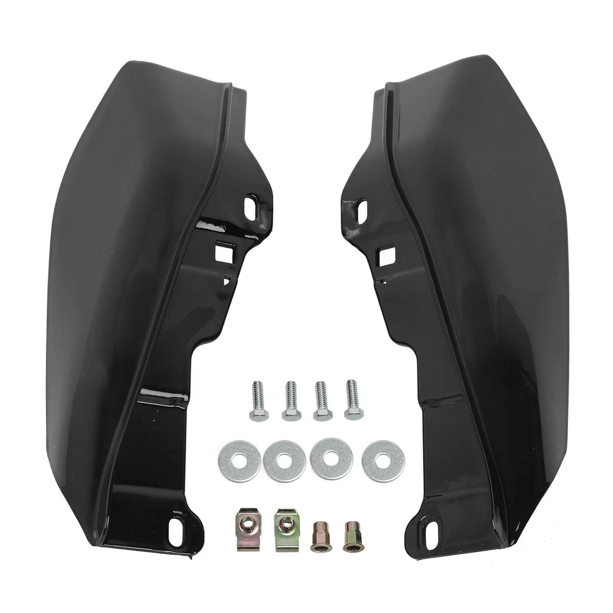 Black Mid-Frame Air Deflectors for Harley Touring Road King Tri Glide (2009–2023)