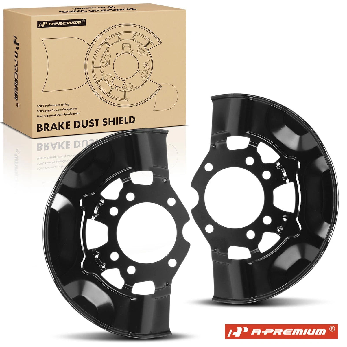 2X Front Brake Dust Shield for Toyota Prius (2004–2009) 4778147021, 4778147020