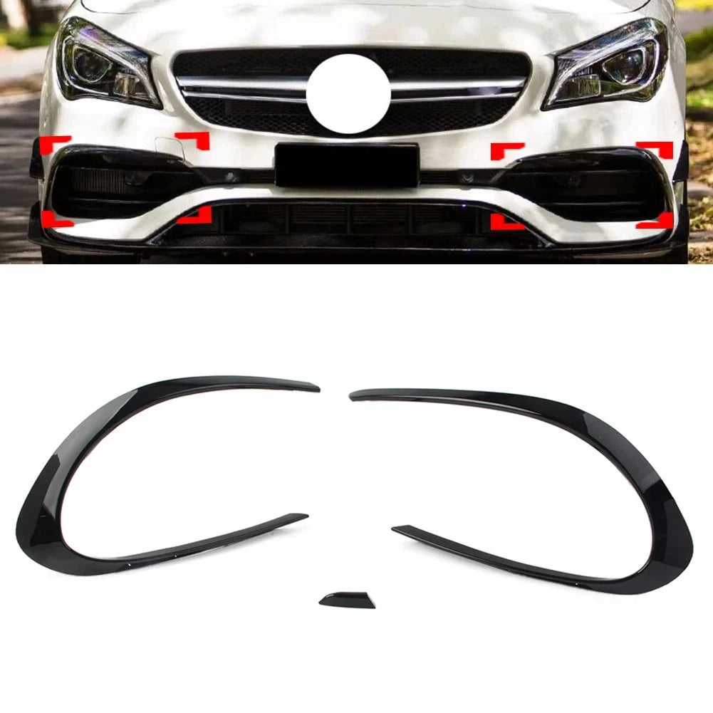 2X Front Bumper Fog Light Splitter for Mercedes Benz CLA Class W117 C117 (2016–2018)