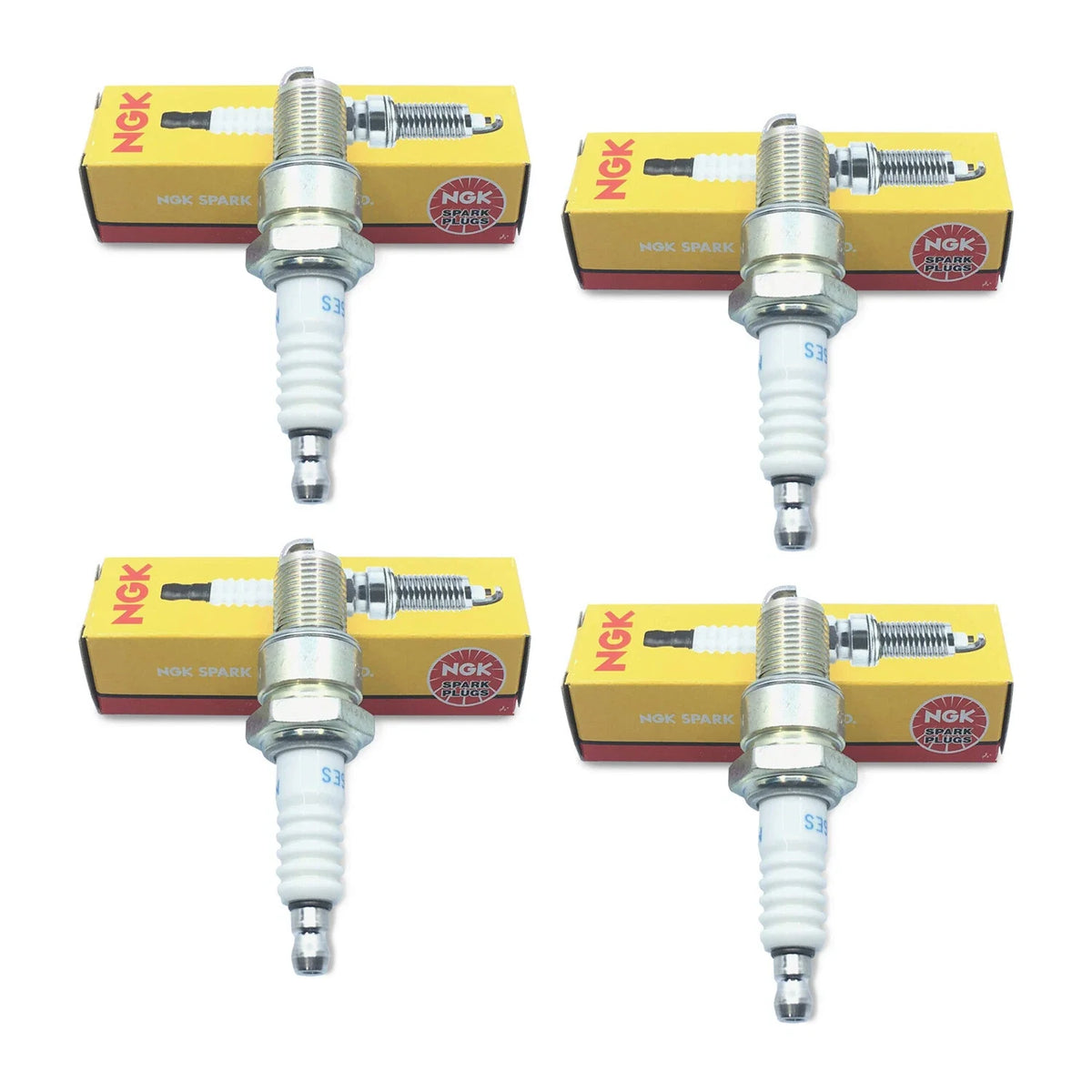 Set of 4 NGK BPR6ES Standard Resistor Spark Plugs for OEM Performance
