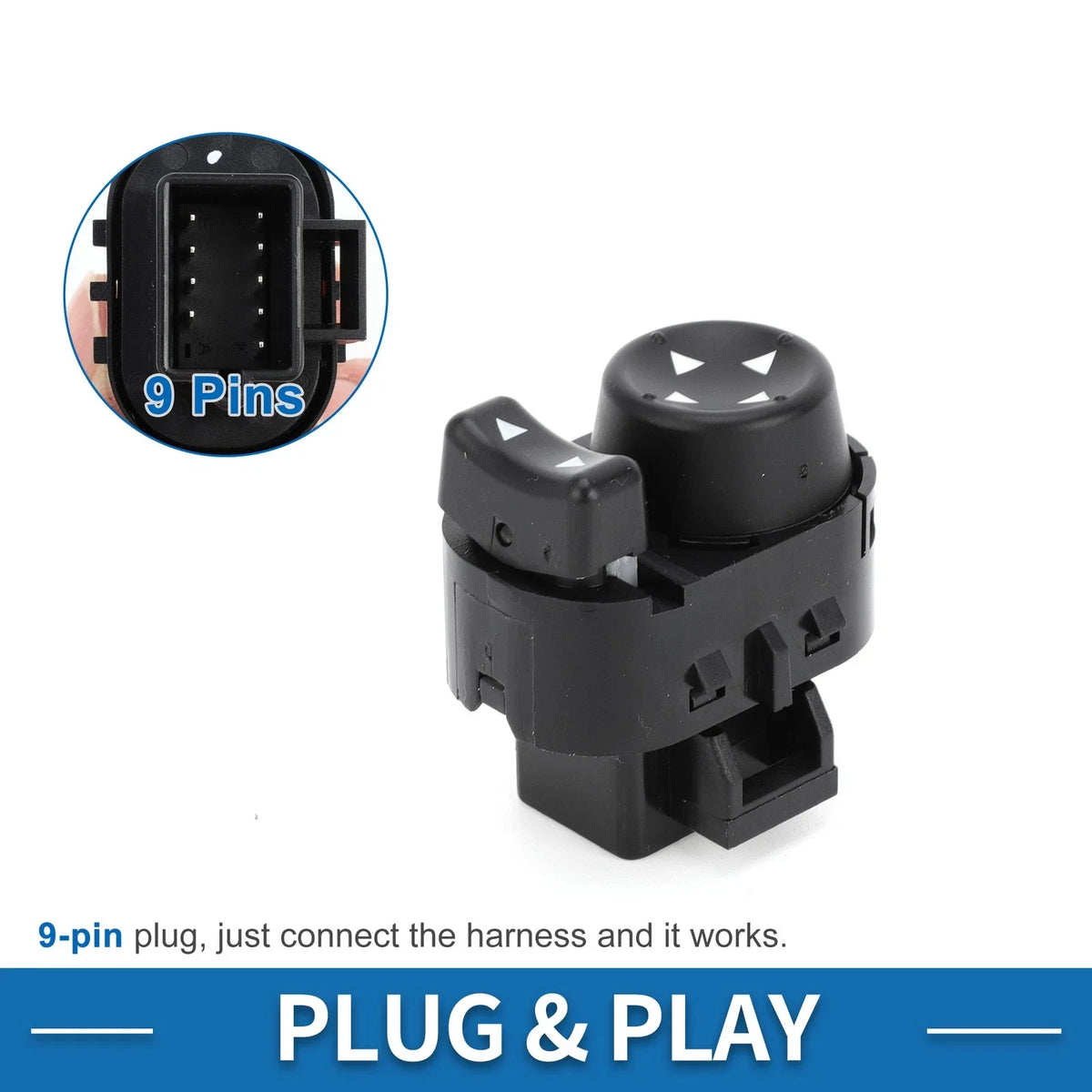 Car Mirror Switch No. 15261342 for Chevrolet Malibu (2004–2008) Plastic Black