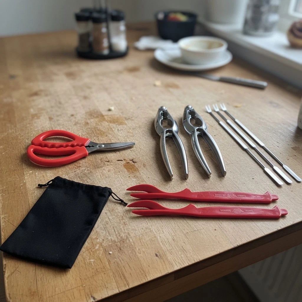 10-Piece Seafood Crackers & Picks Set for Lobster, Crab & Nuts