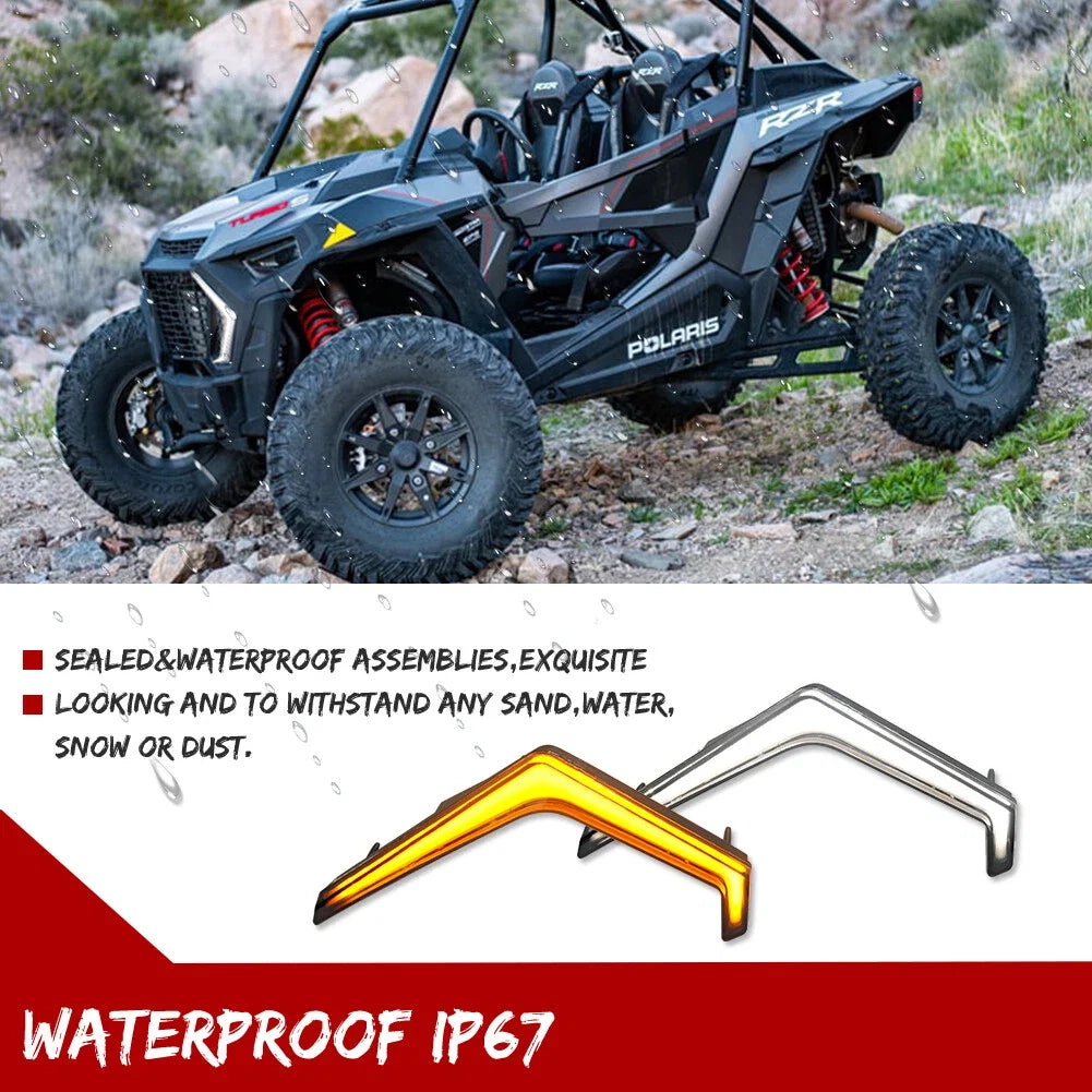 Smoke Switchback LED DRL Signal Lights for Polaris RZR XP 4 1000 (2018–2022)