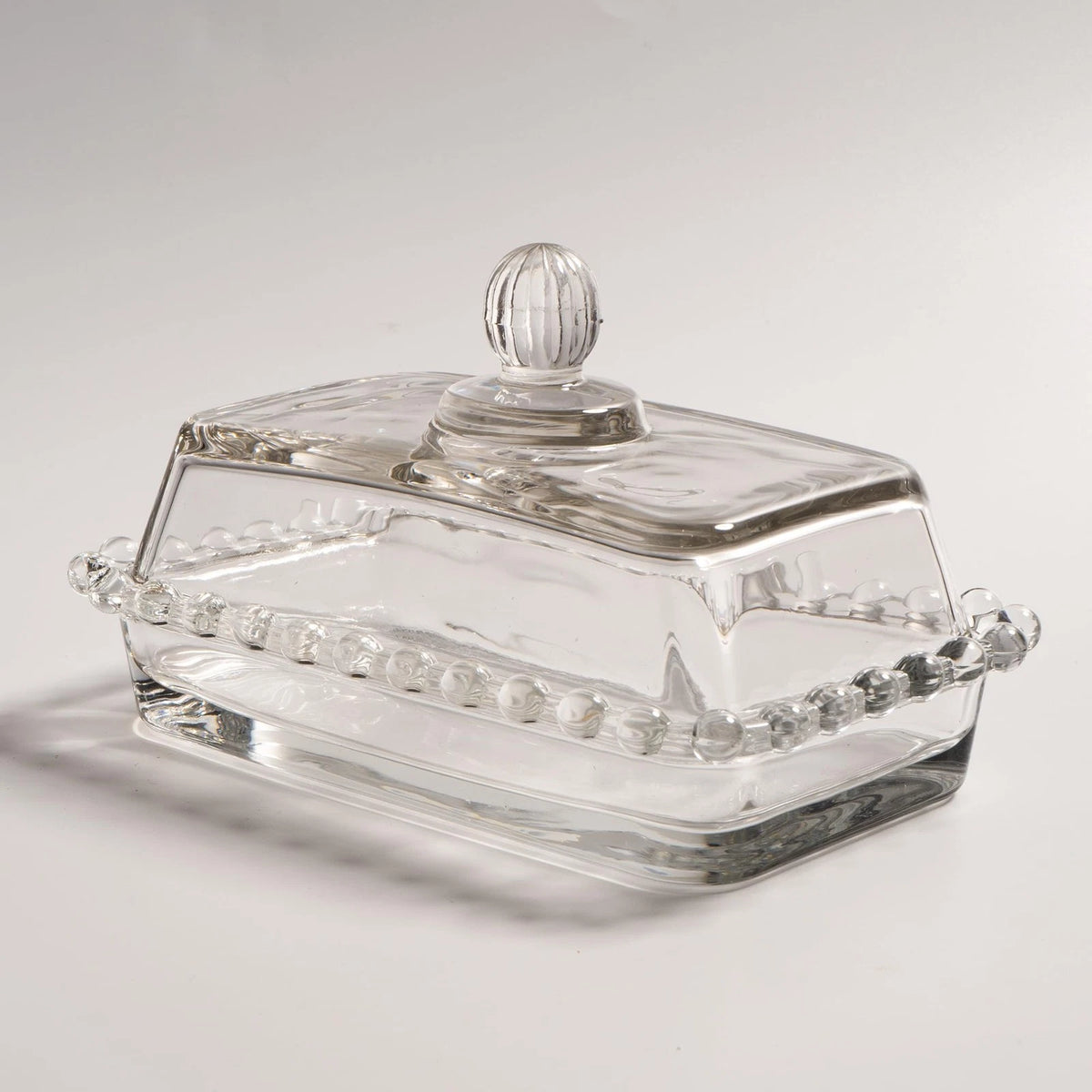 Glass Butter Dish with Lid for Countertop (6.5 inch)