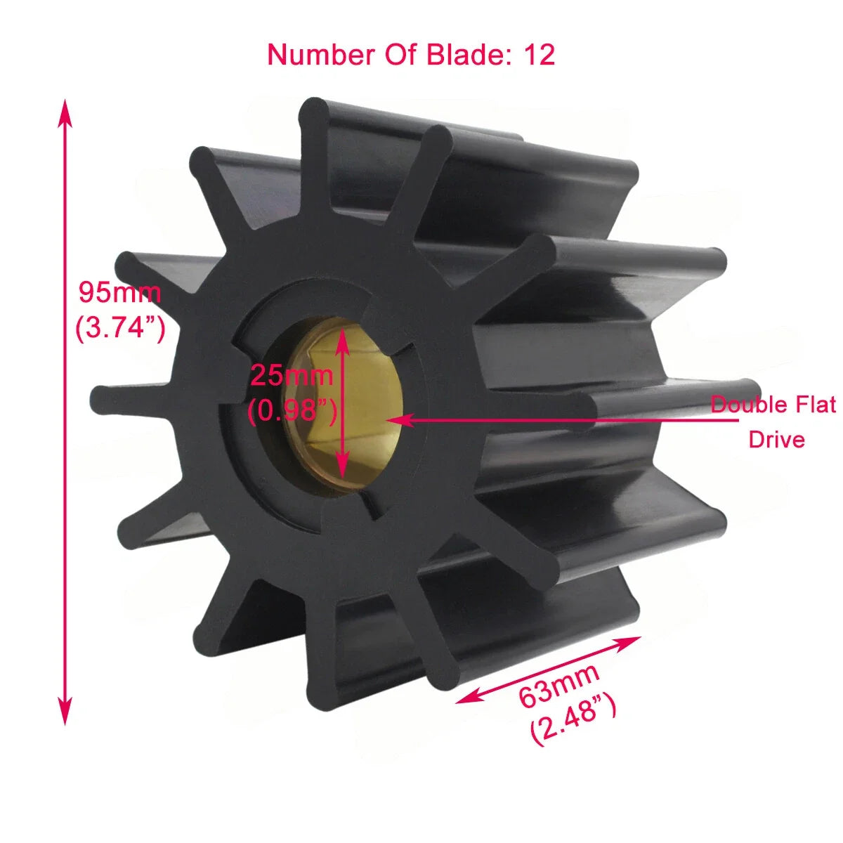 Flexible Impeller Raw Water Pump for JMP 8101-01 DJ 087-1201 (Replacement)