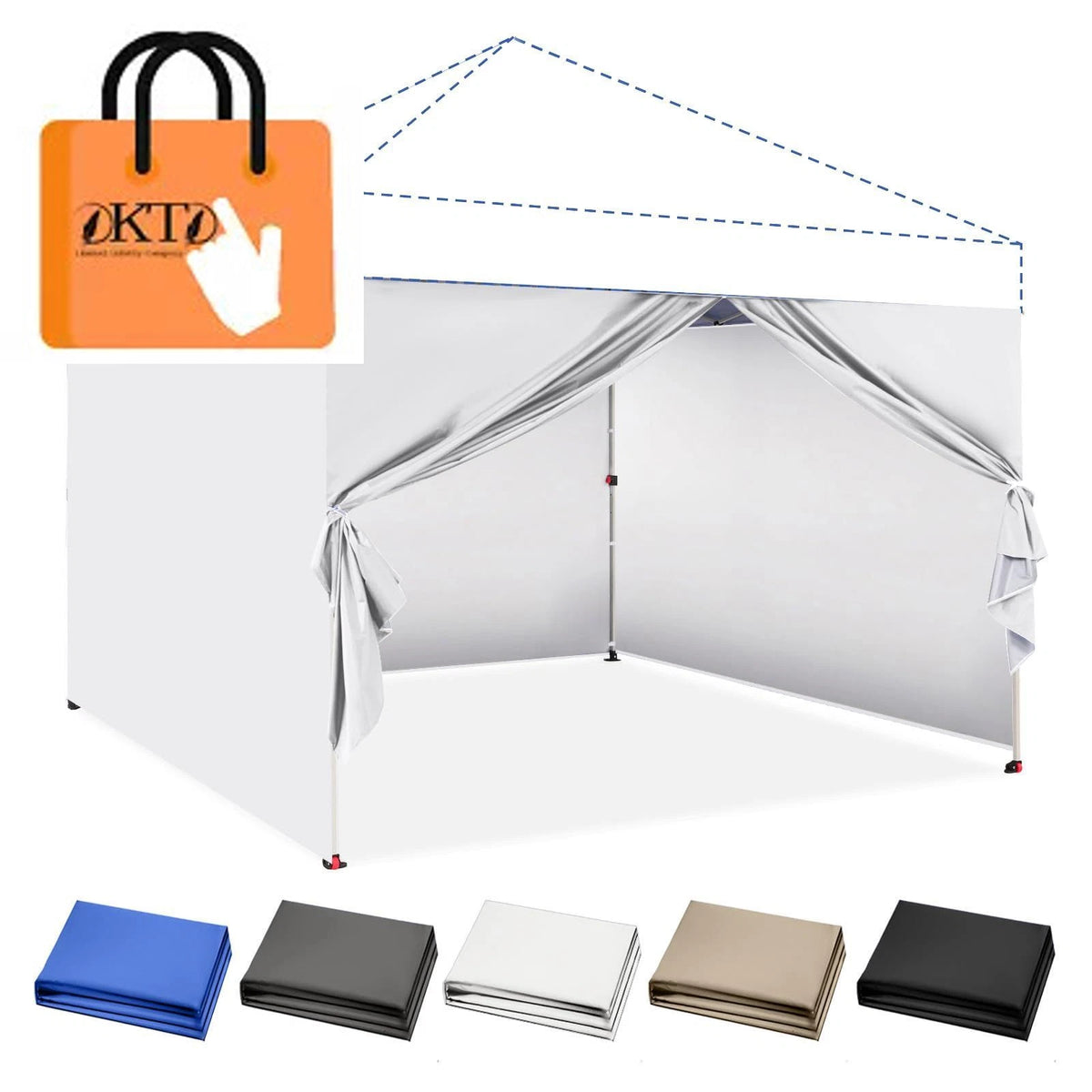 Set of 4 Canopy Sidewalls for 10x10 Canopy - White