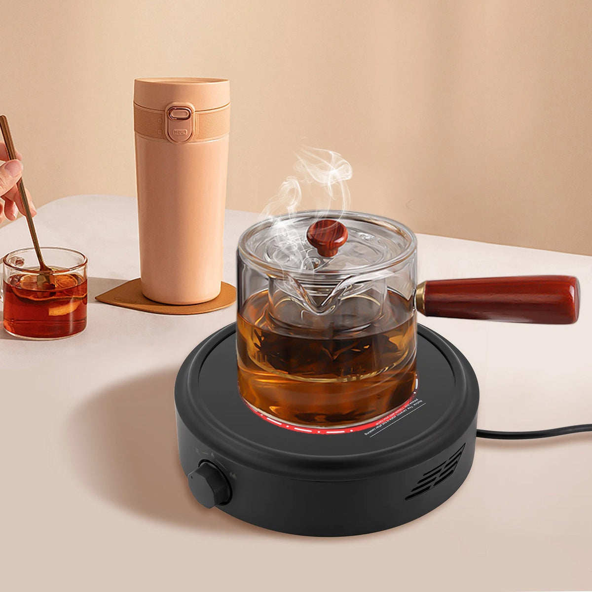 Portable Electric Mini Hot Plate 700W for Boiling Water, Making Tea & Coffee