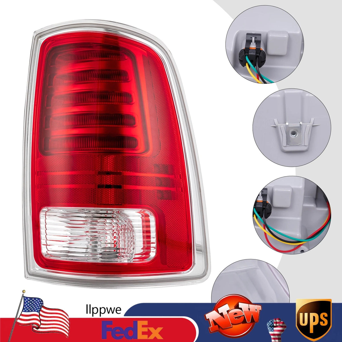 Tail Light RH Passenger for Dodge Ram 1500 2500 3500 (2013–2018) 68093078AC, CH2800202
