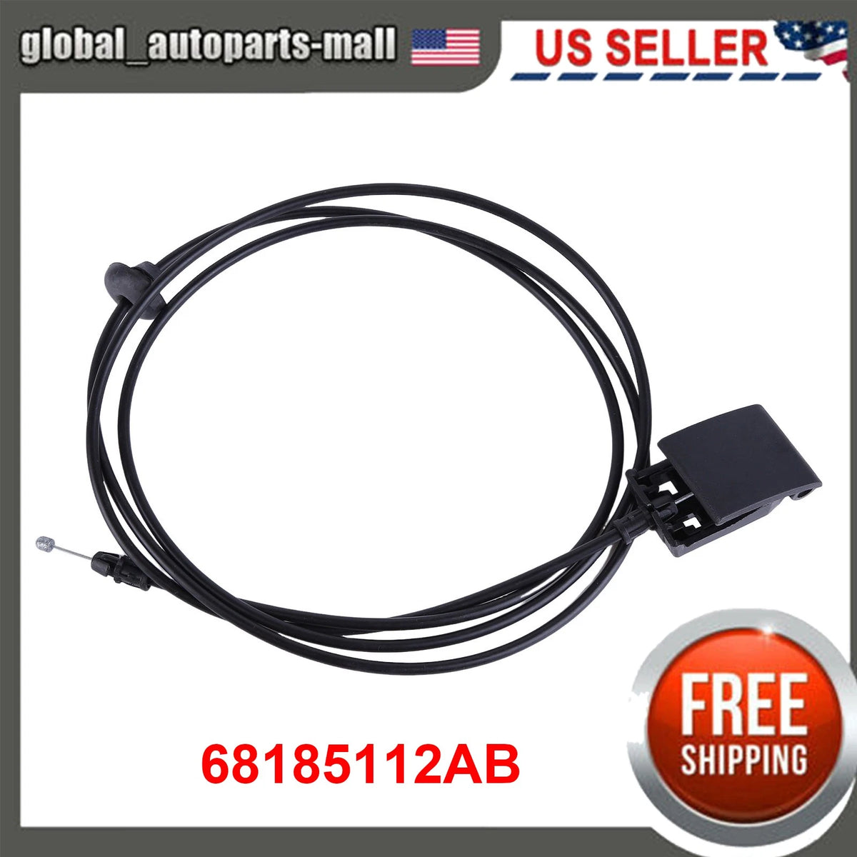 Hood Release Latch/Cable for Dodge Challenger (2015–2023) 68185112AB