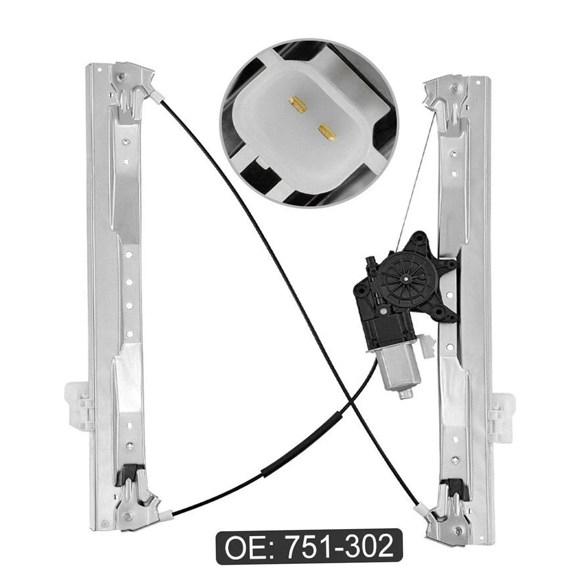 Front Left Window Regulator w/2 Pins Motor for Chrysler Town & Country (2008–2010)