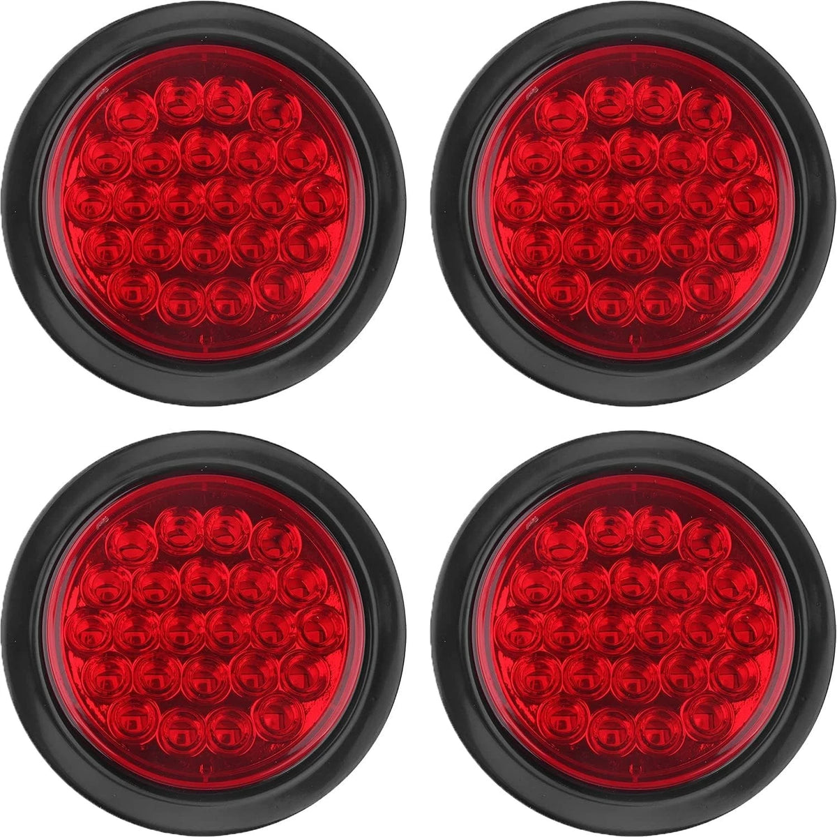 Set of 4 Round LED Trailer Tail Lights for (wcxt 016)