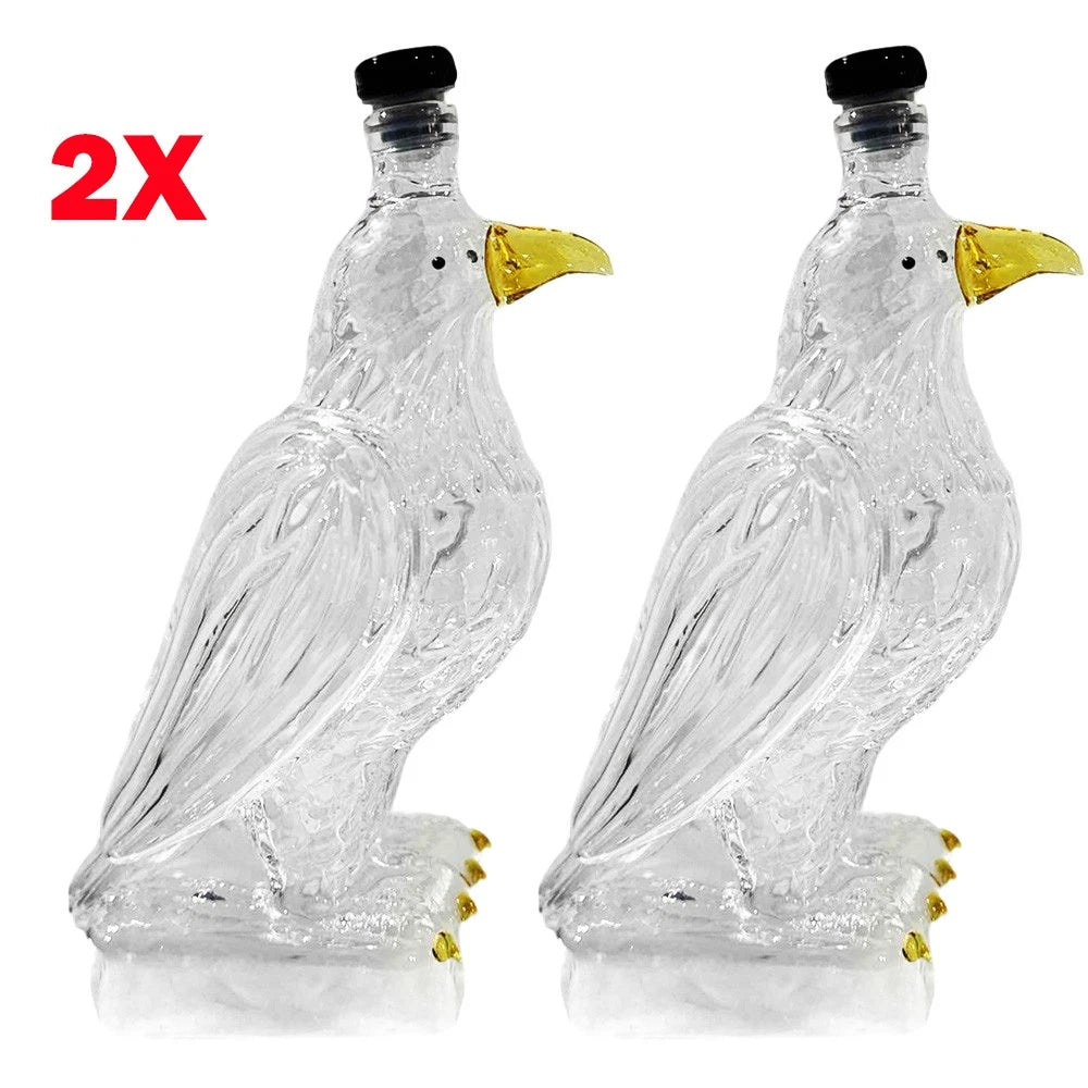 2X Eagle Whiskey Glass Decanter Set - Unique Decor Gifts for Men
