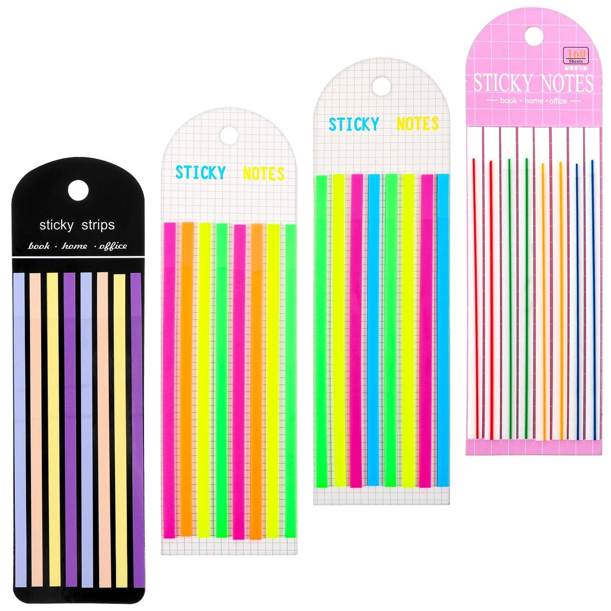 640Pcs Mahjong Line Finder Notes (5.55 x 0.20 inches, Multicolor)
