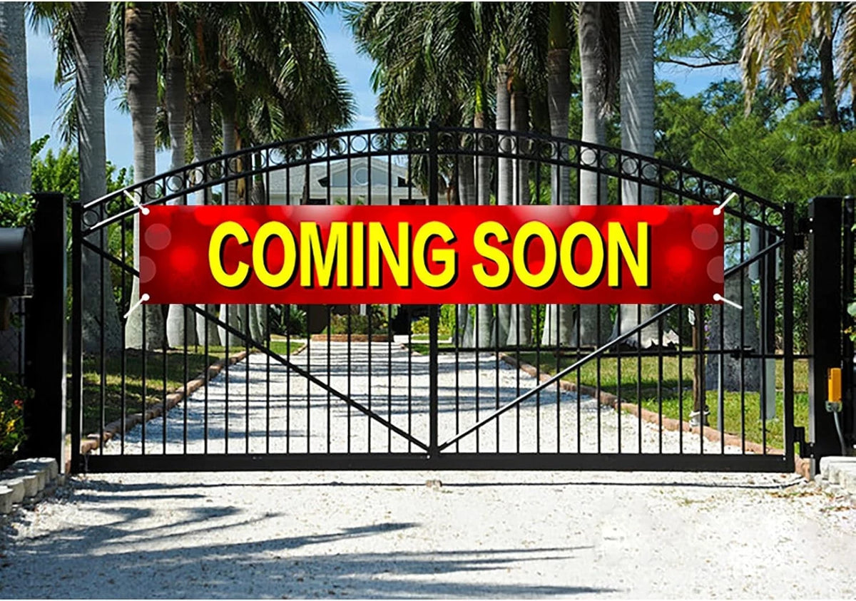 Large Coming Soon Banner (2-9.8x1.6 Feet)