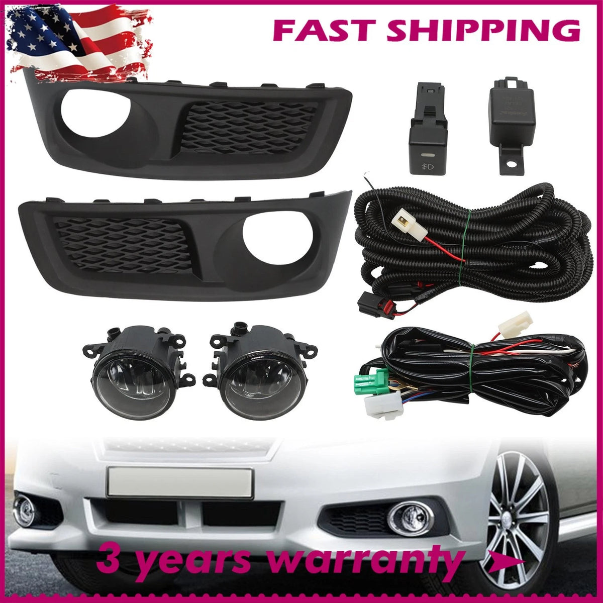 Fog Lights Set for Subaru Legacy (2010–2012) NI2592130
