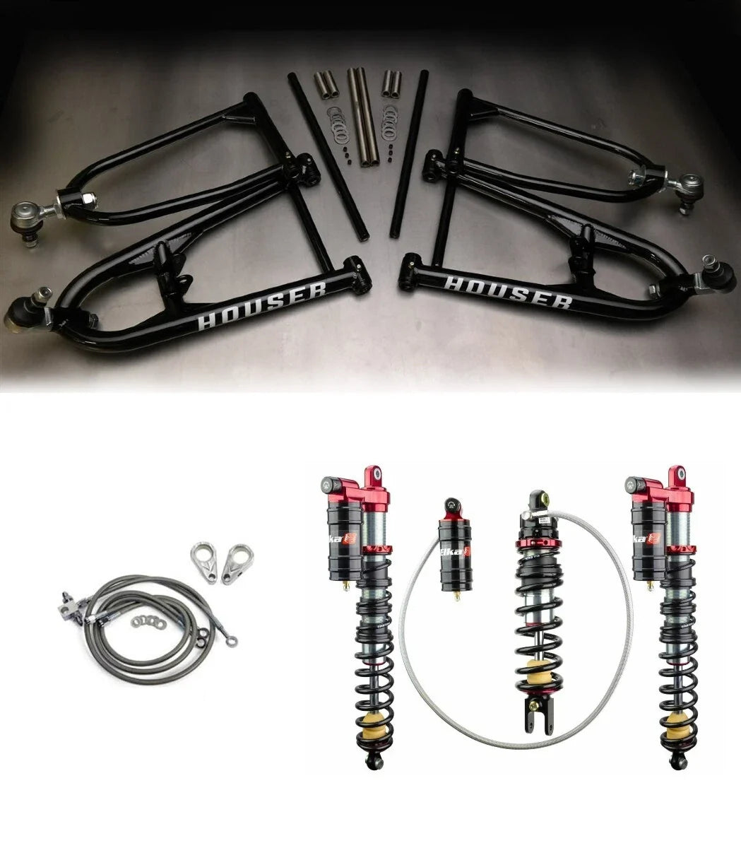 Houser +2.25 A-Arms + Elka Legacy 3 Shocks for Raptor 700 (2006–2014)