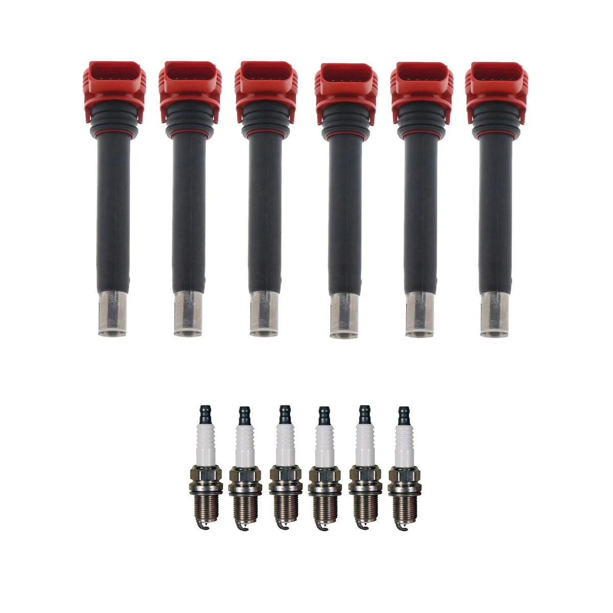 Set of 6 Ignition Coils & Iridium Spark Plugs for Audi A6 3.2 V6 (2005–2011)