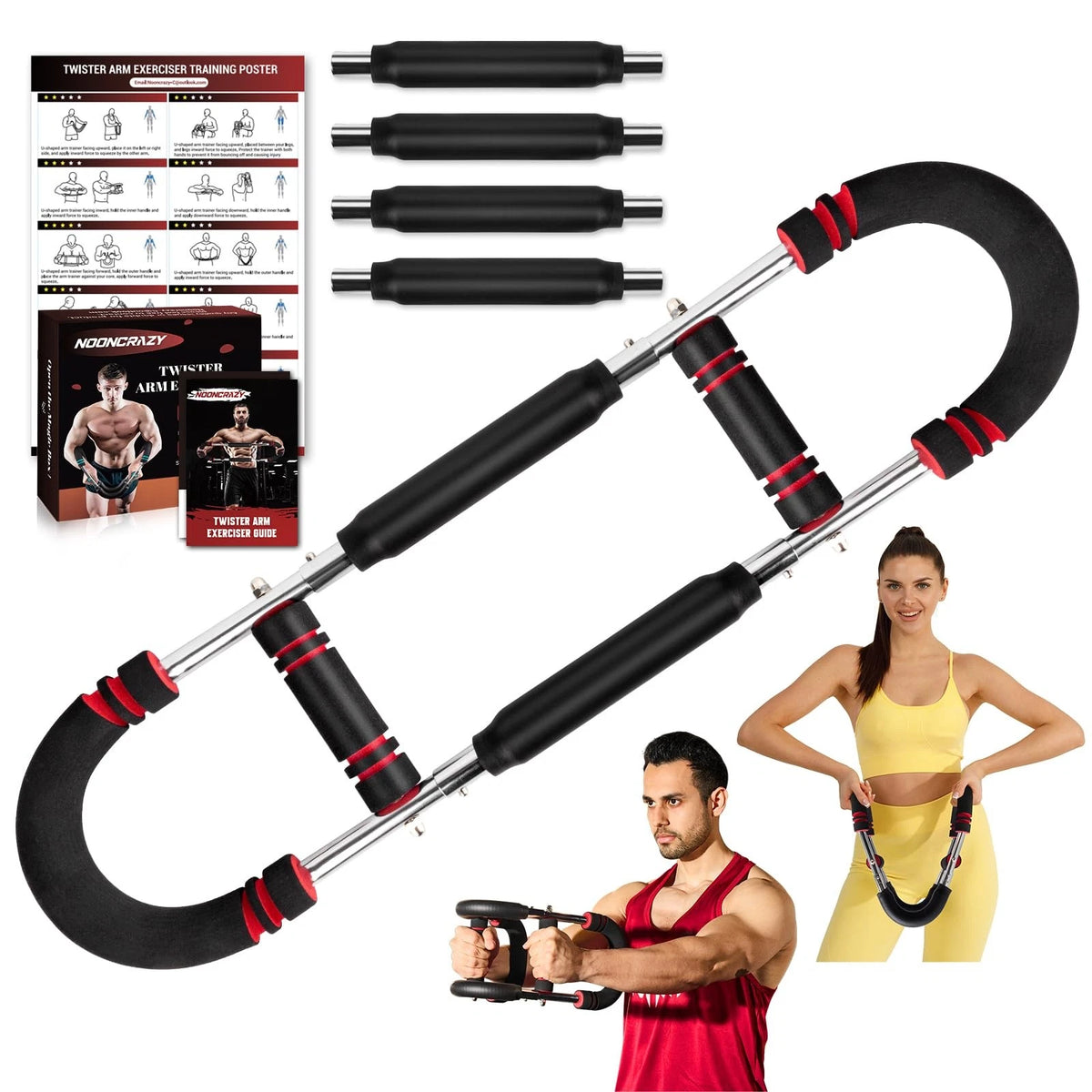 Twister Arm Trainer for Adjustable Chest (30-120 lbs) - Red