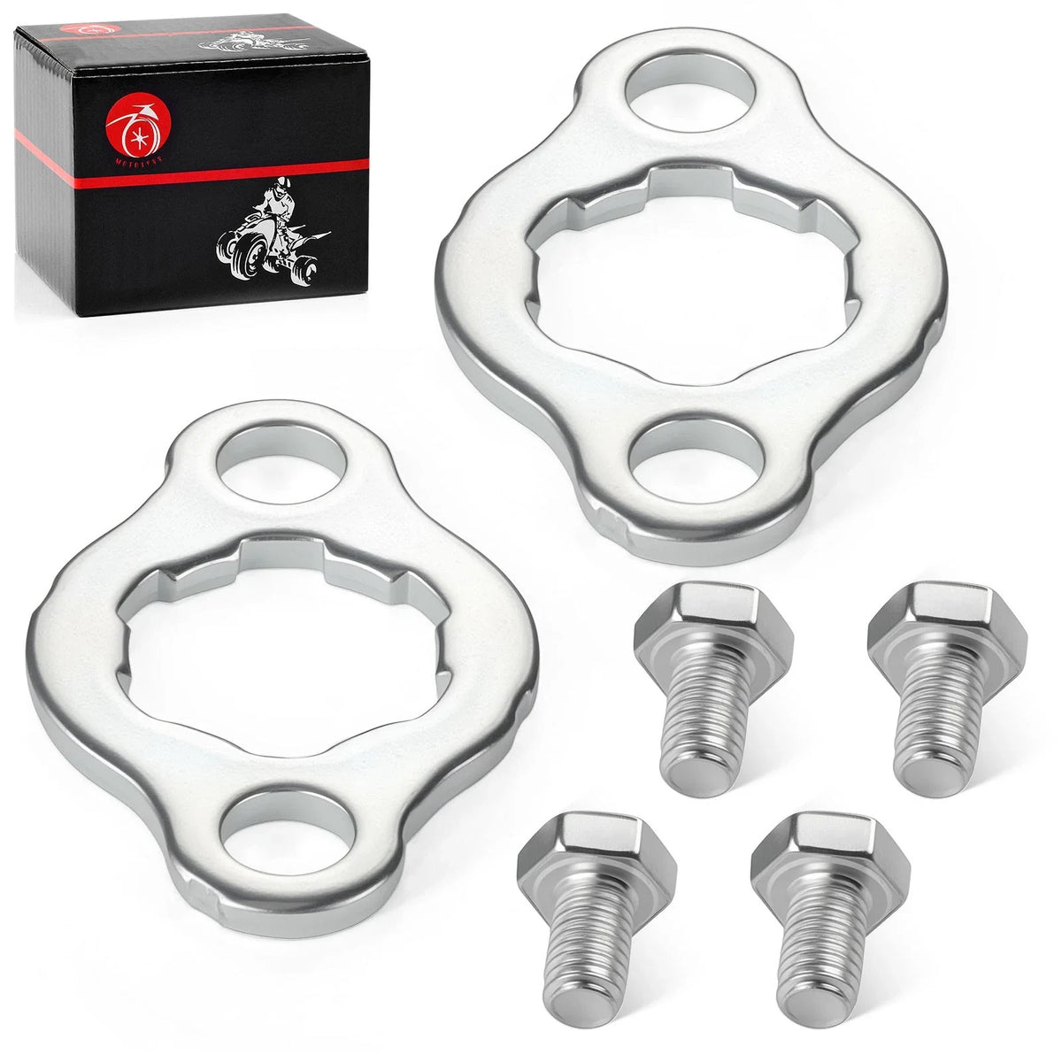 2X Engine Front Sprocket Retainer Plate & Hex Bolt (6X10) for Honda XR100 (1981–1984)