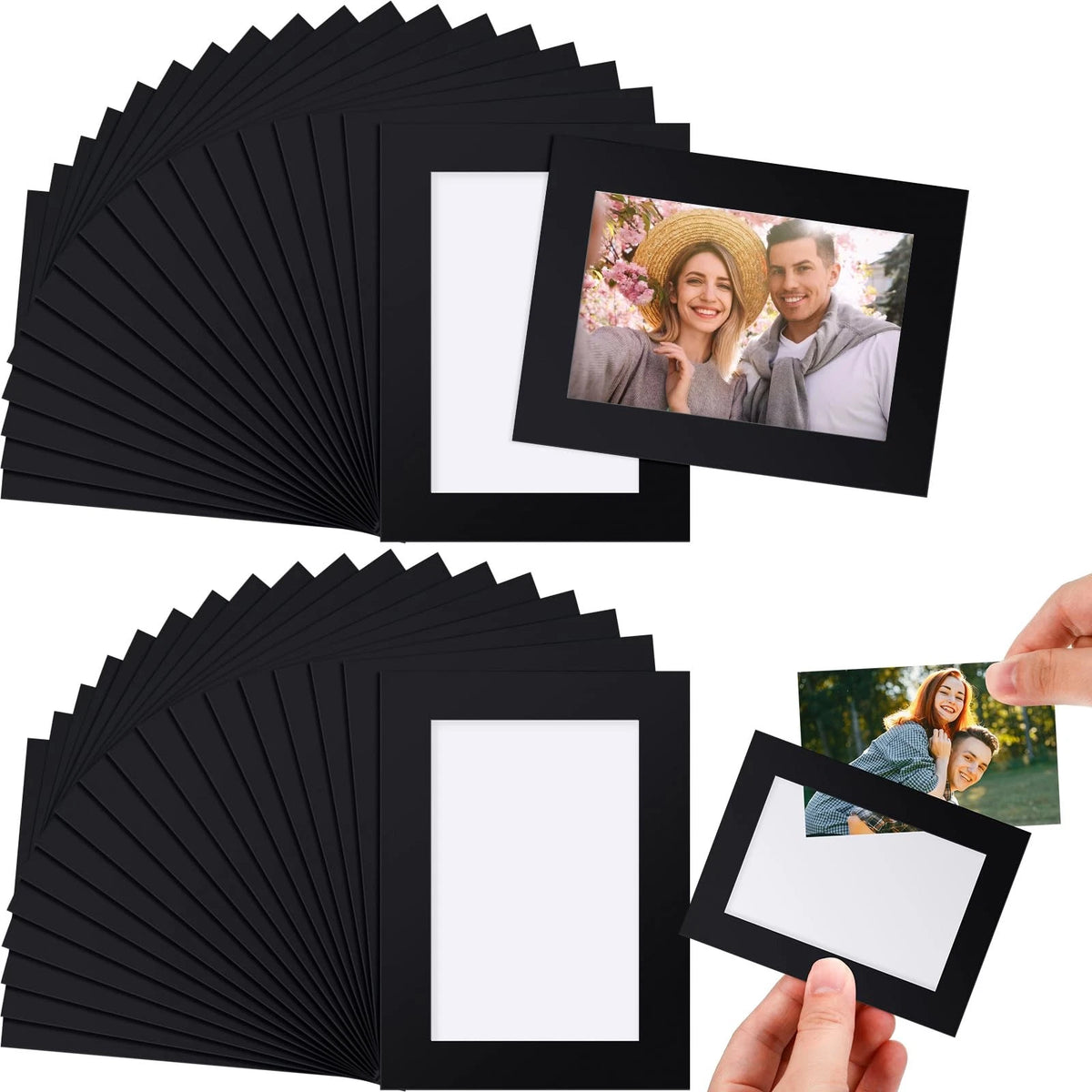 60 Pcs Magnetic Picture Frames Wallet Size 2.5 x 3.5 Inches