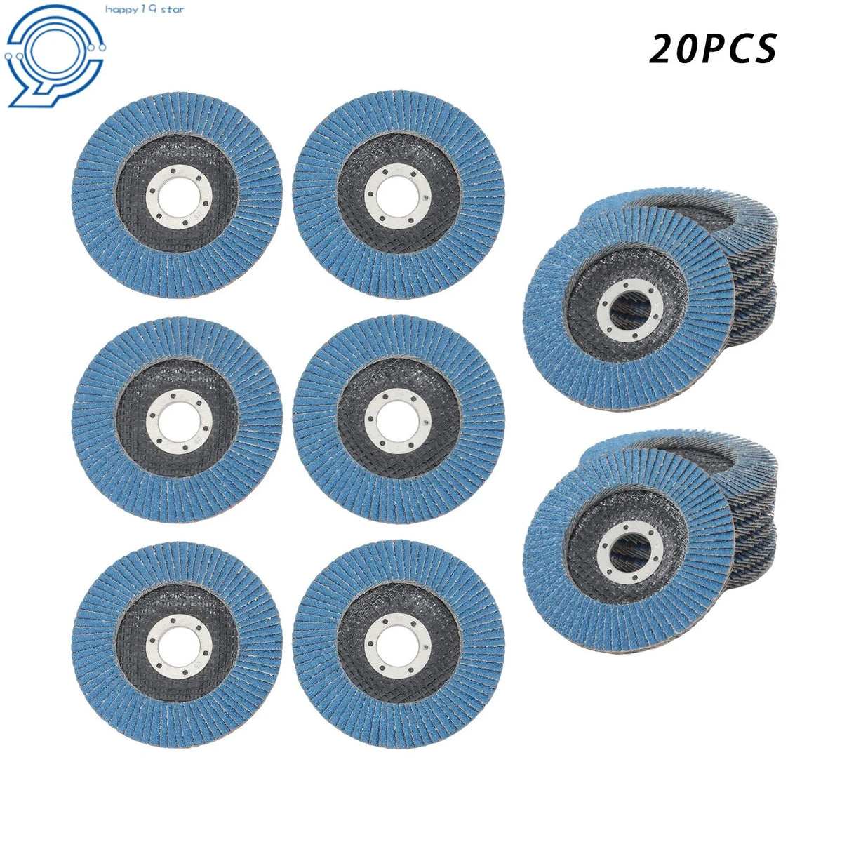 20 Pcs Flap Wheels 4-1/2 Inch x 7/8 Inch 60 Grit for Angle Grinder