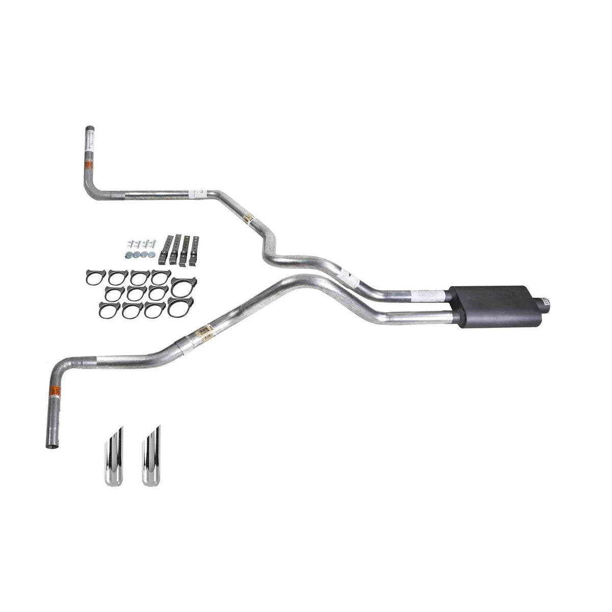 Dual Exhaust Pipe for Tundra (2000–2007) - Flowsound Muffler, SW Tip, Side Exit
