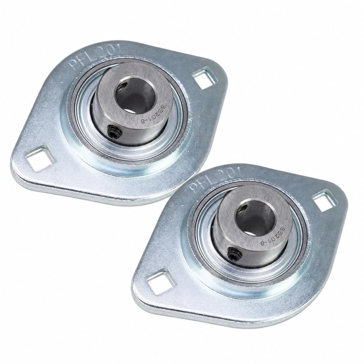 2 Pack Pillow Block Bearings for Steel Flange Mount (1/2" Bore)