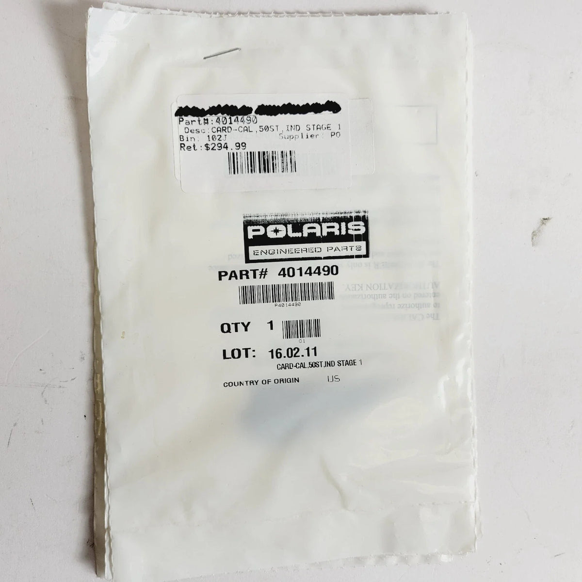 Stage 1 Calibration Card for Indian Motorcycle (2014–2015) P/n 4014490