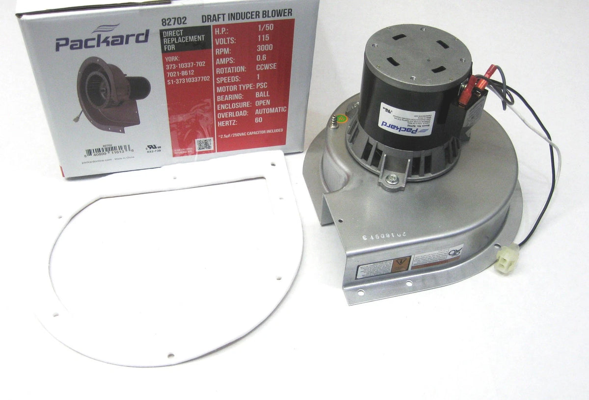 Furnace Draft Inducer Motor for Packard 82702 (York S1-37310337702)