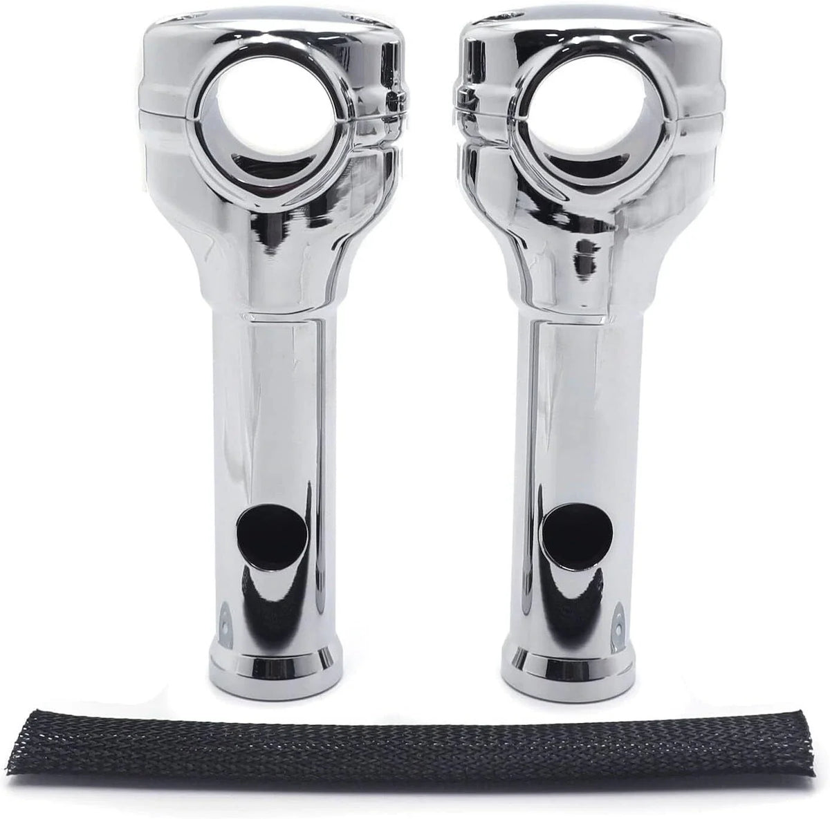 Chrome 6" Risers 1.25" Handlebar Top Clamps for Harley Touring (2014–2023)