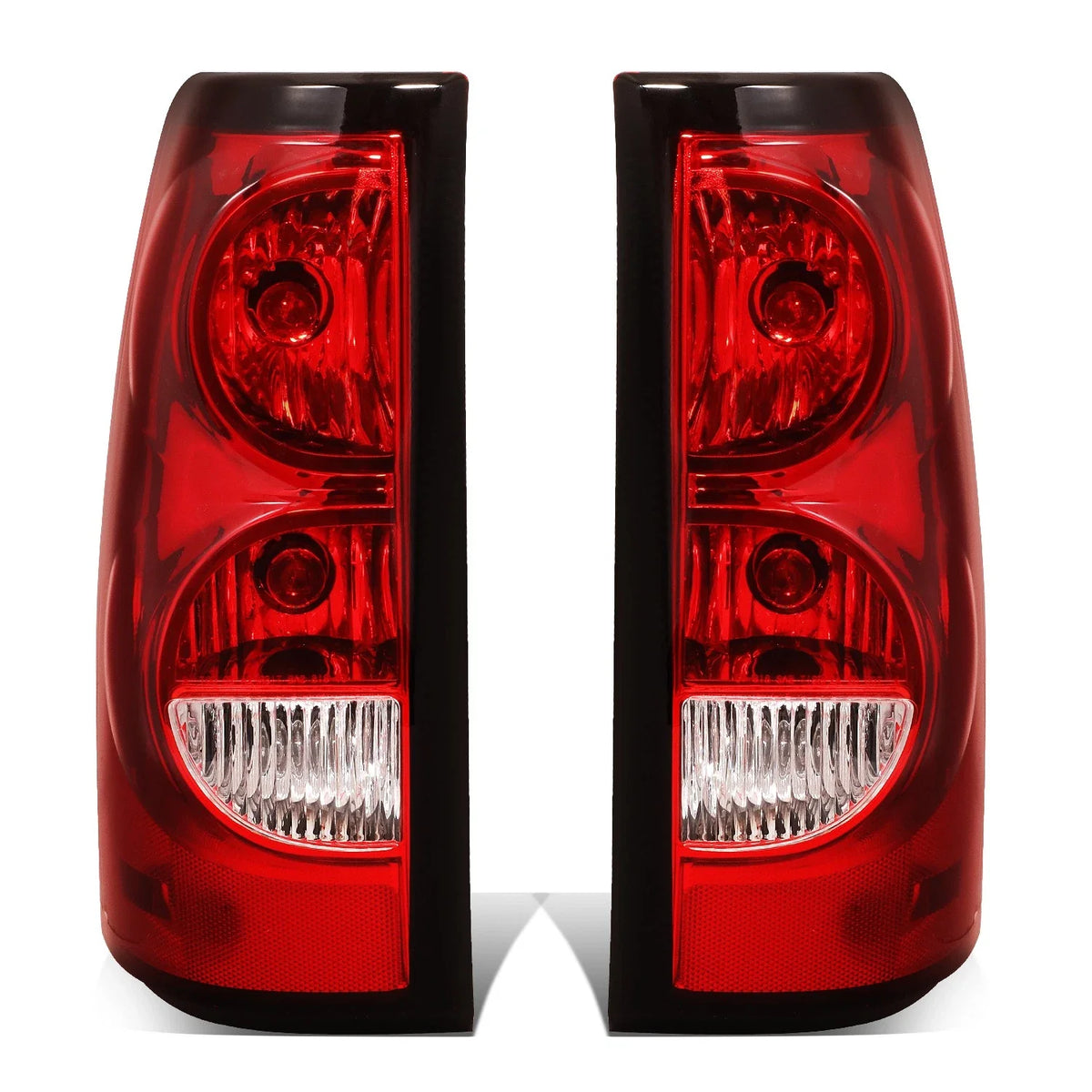 Rear Brake Tail Lights for Chevy Silverado Fleetside (2003–2007) - Red Lens