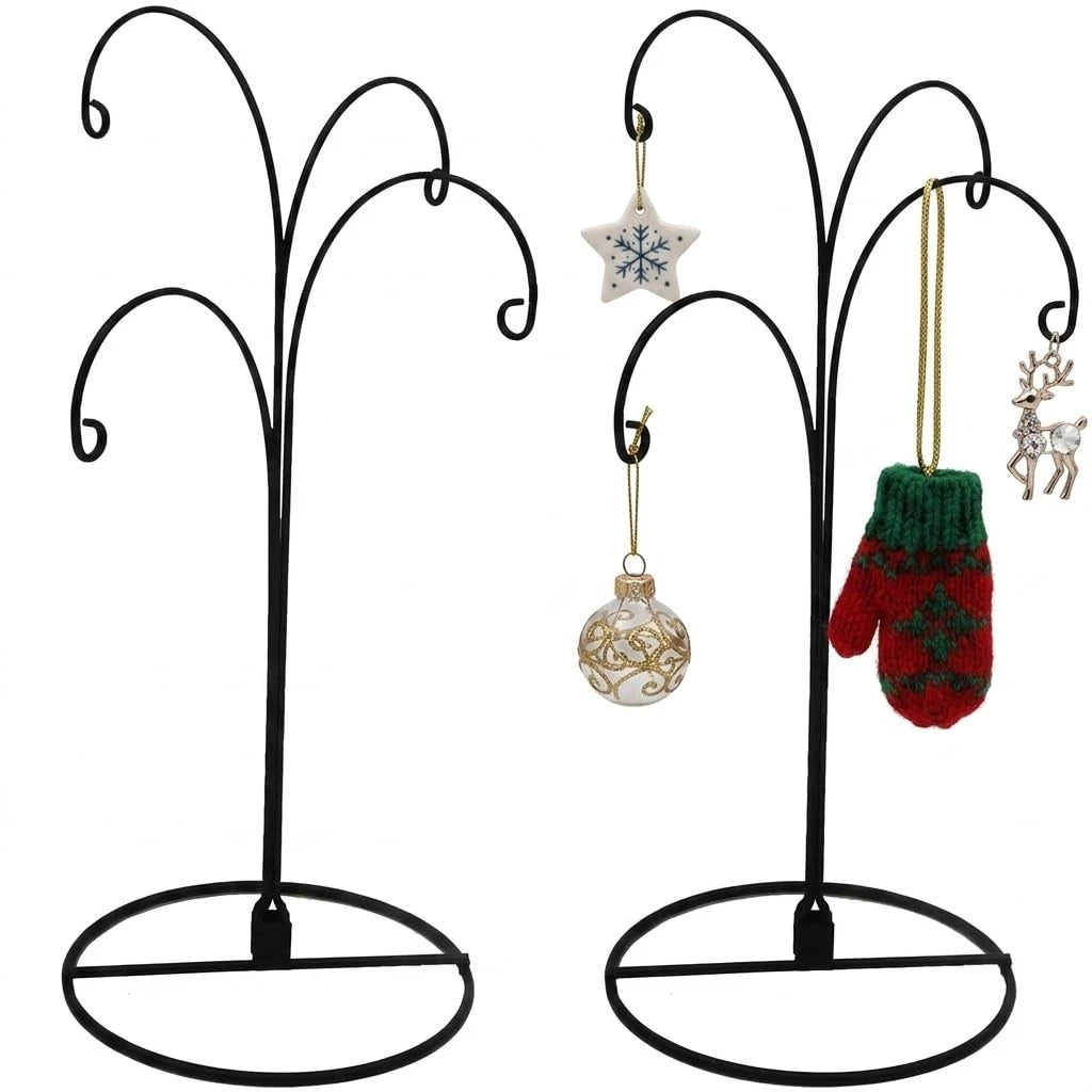 2X 12 Inch 4-Arm Metal Ornament Display Stand for