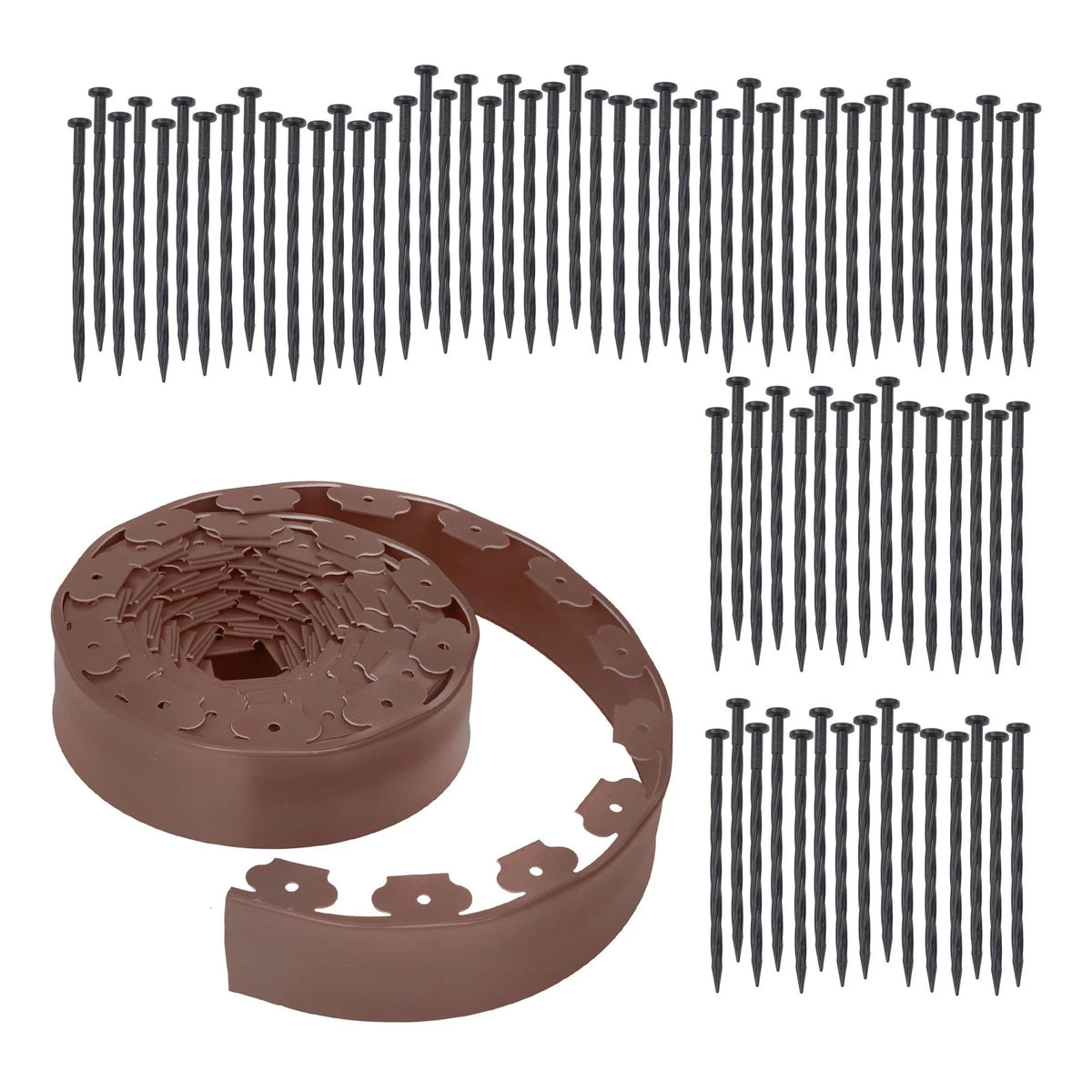 49FT Garden Landscape Edging for Lawn with 75 Spikes (No Dig)