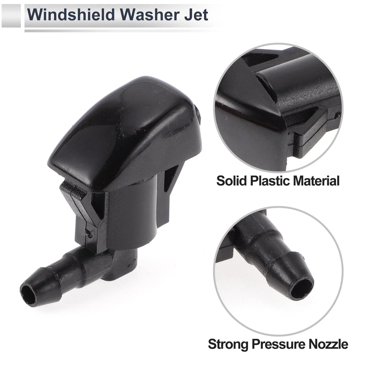 Washer Nozzle Set of 3 w/ Hose Connector for Toyota No. 8538144010