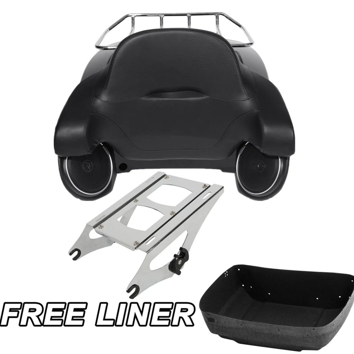 Trunk Pad Speakers Mount Rack for Harley Touring Road Glide (2014–2025)